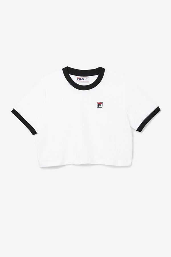 Fila Khaleesi Women's Tee - White/Black,NZ 916-16483